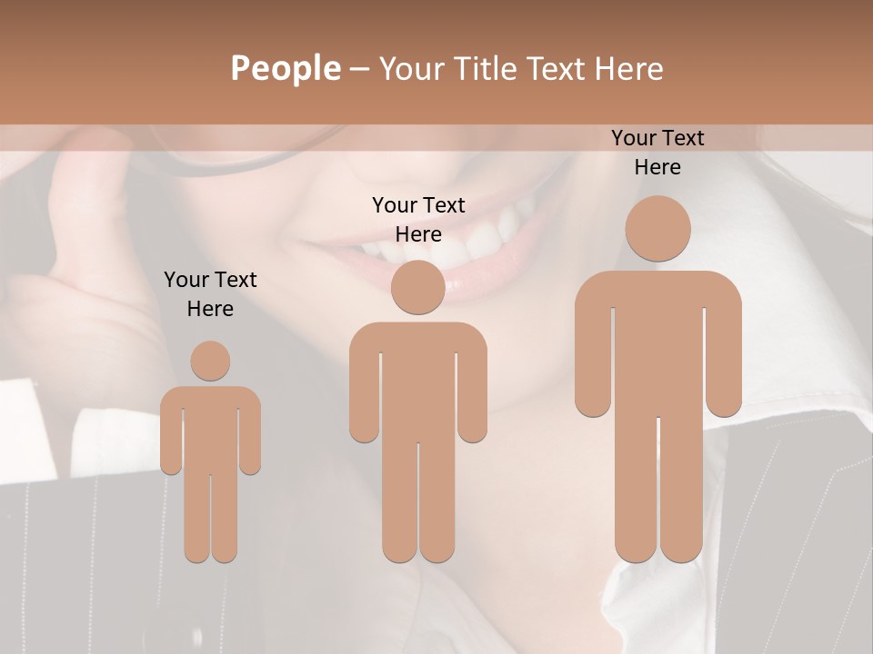 Businesswoman Wearing Glasses PowerPoint Template