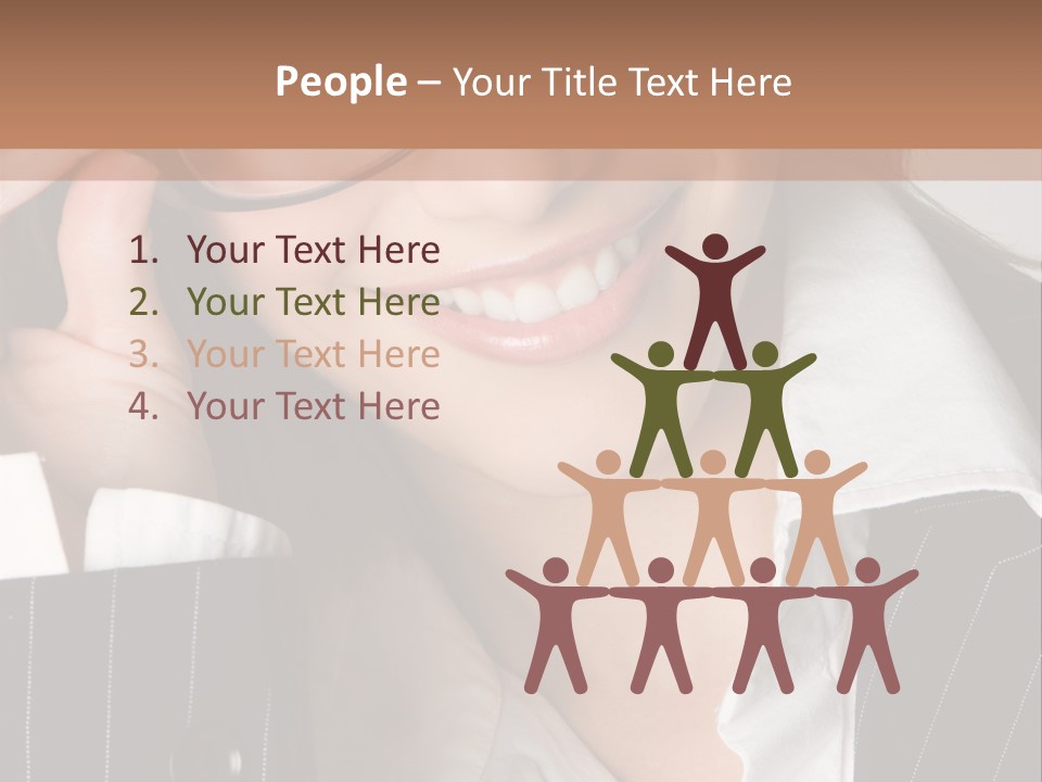 Businesswoman Wearing Glasses PowerPoint Template