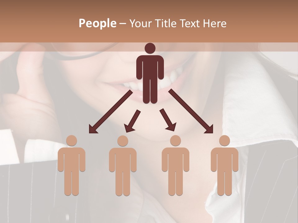 Businesswoman Wearing Glasses PowerPoint Template