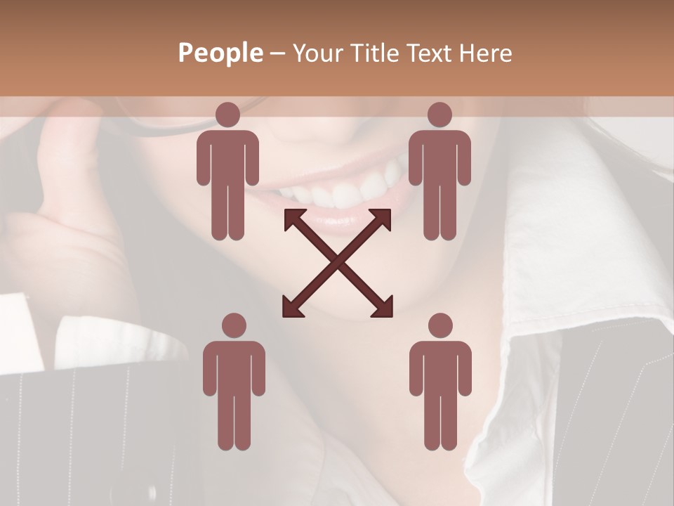 Businesswoman Wearing Glasses PowerPoint Template