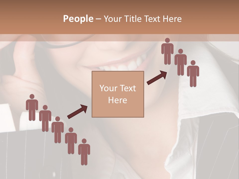 Businesswoman Wearing Glasses PowerPoint Template