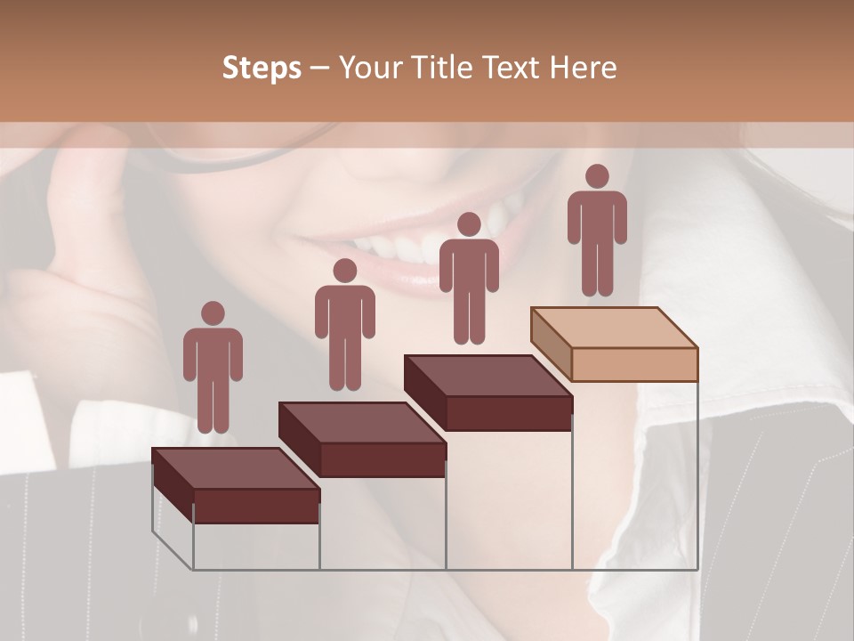 Businesswoman Wearing Glasses PowerPoint Template