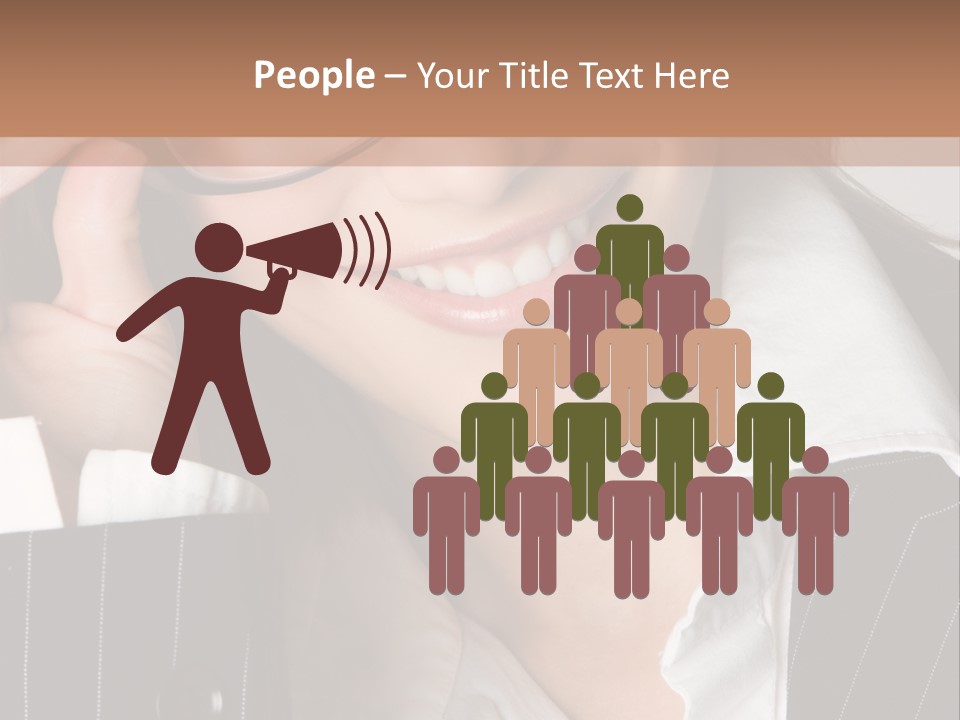 Businesswoman Wearing Glasses PowerPoint Template