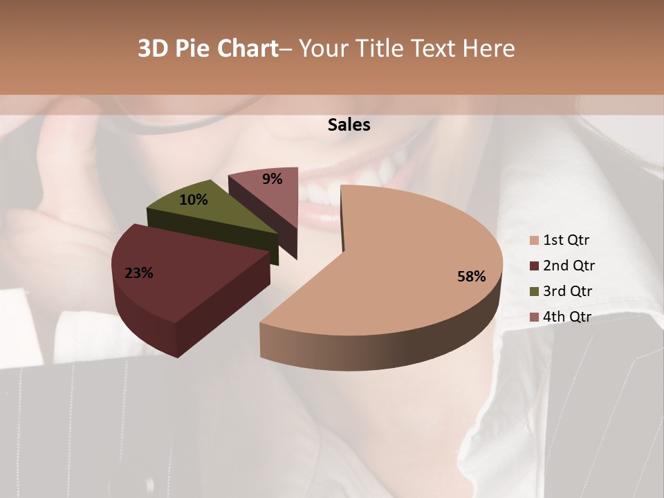 Businesswoman Wearing Glasses PowerPoint Template