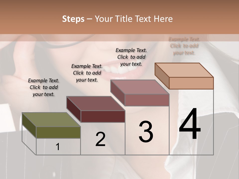 Businesswoman Wearing Glasses PowerPoint Template