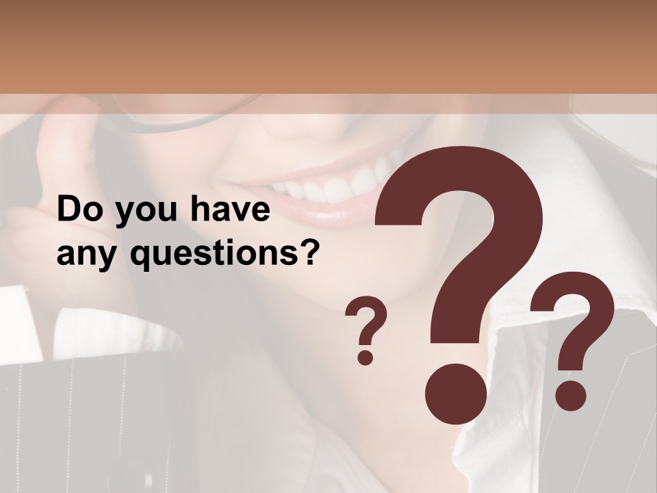 Businesswoman Wearing Glasses PowerPoint Template