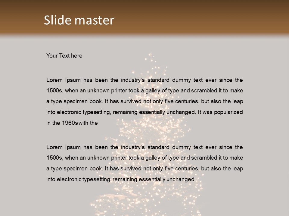 Pine Tree Outside Lit Up With Christmas Lights PowerPoint Template