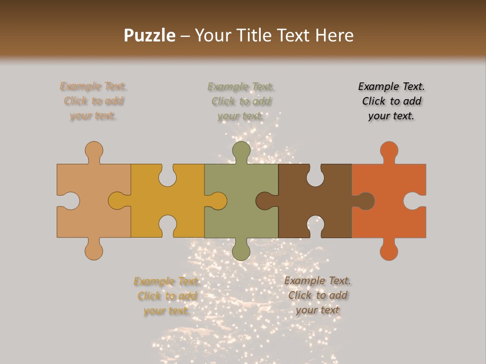 Pine Tree Outside Lit Up With Christmas Lights PowerPoint Template