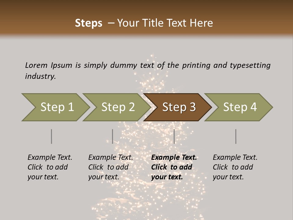 Pine Tree Outside Lit Up With Christmas Lights PowerPoint Template