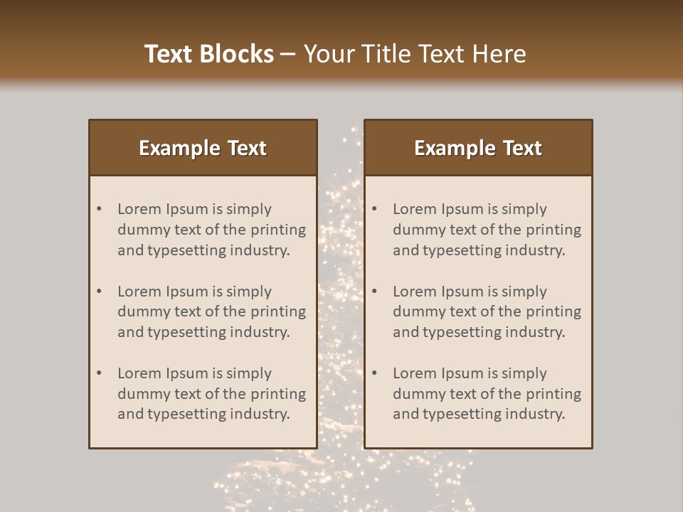 Pine Tree Outside Lit Up With Christmas Lights PowerPoint Template