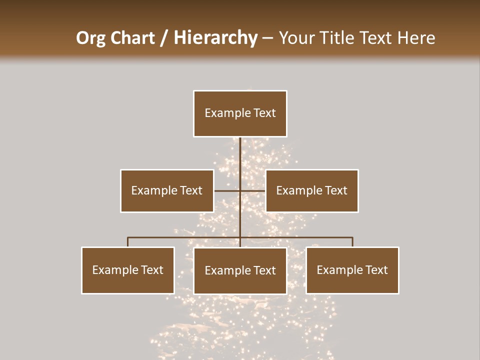 Pine Tree Outside Lit Up With Christmas Lights PowerPoint Template