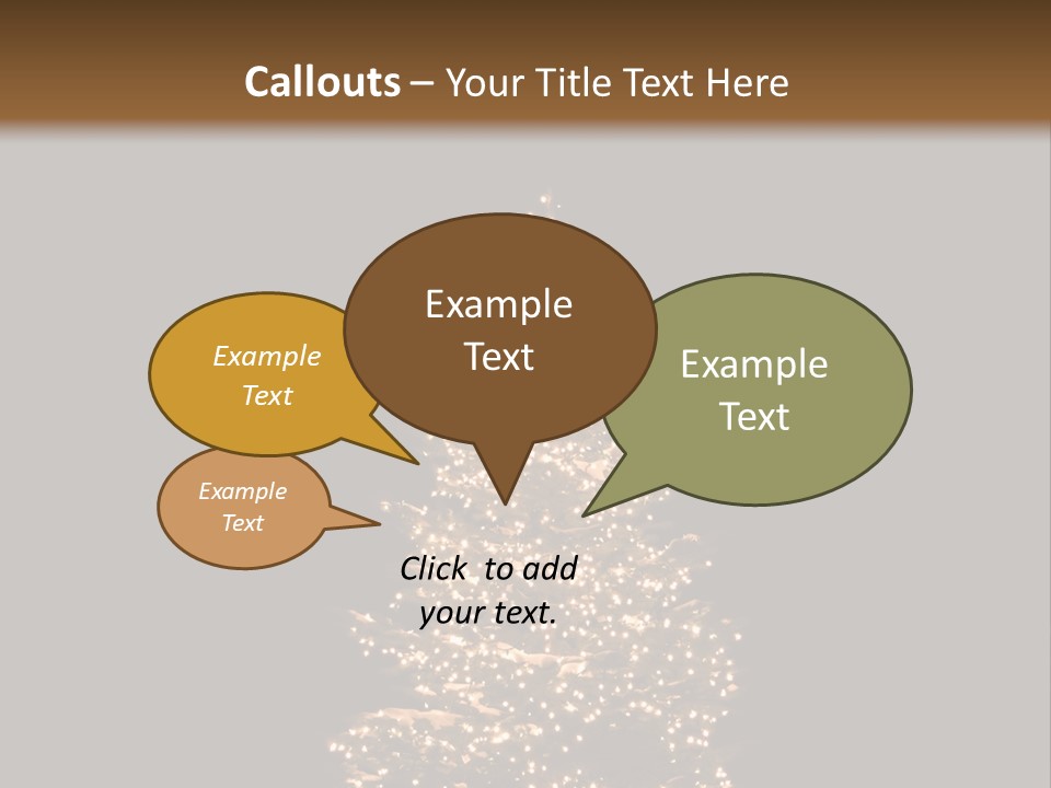 Pine Tree Outside Lit Up With Christmas Lights PowerPoint Template