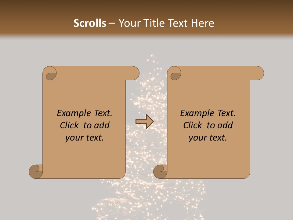 Pine Tree Outside Lit Up With Christmas Lights PowerPoint Template