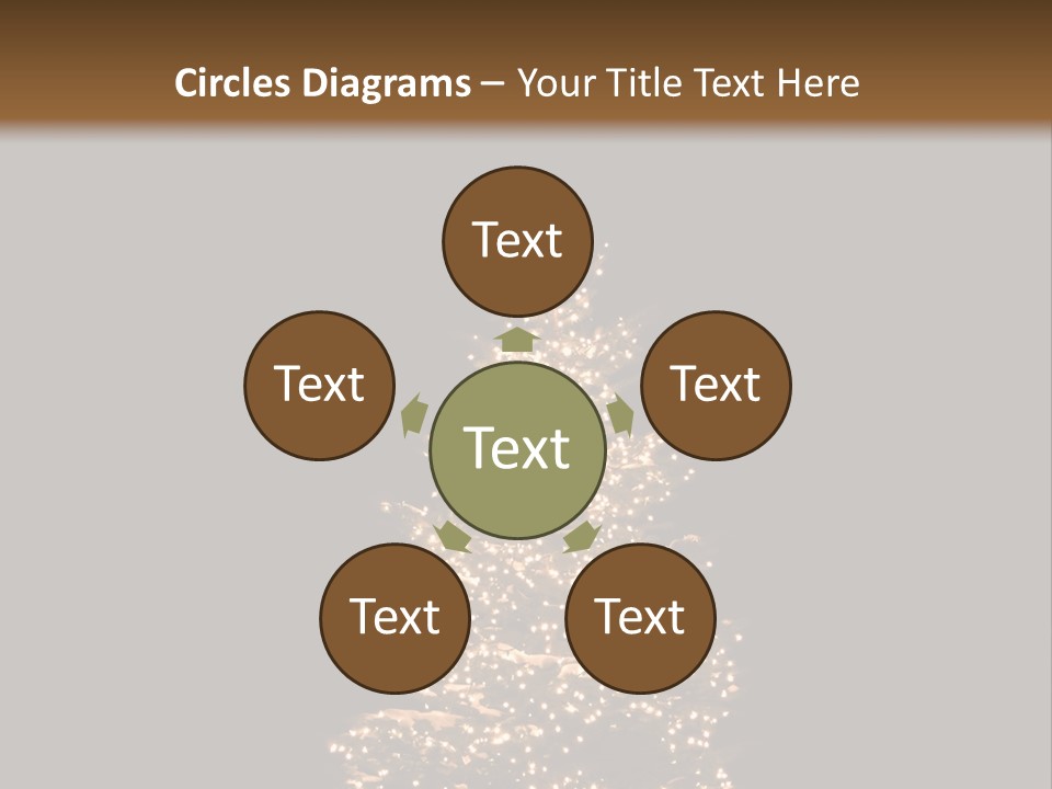 Pine Tree Outside Lit Up With Christmas Lights PowerPoint Template