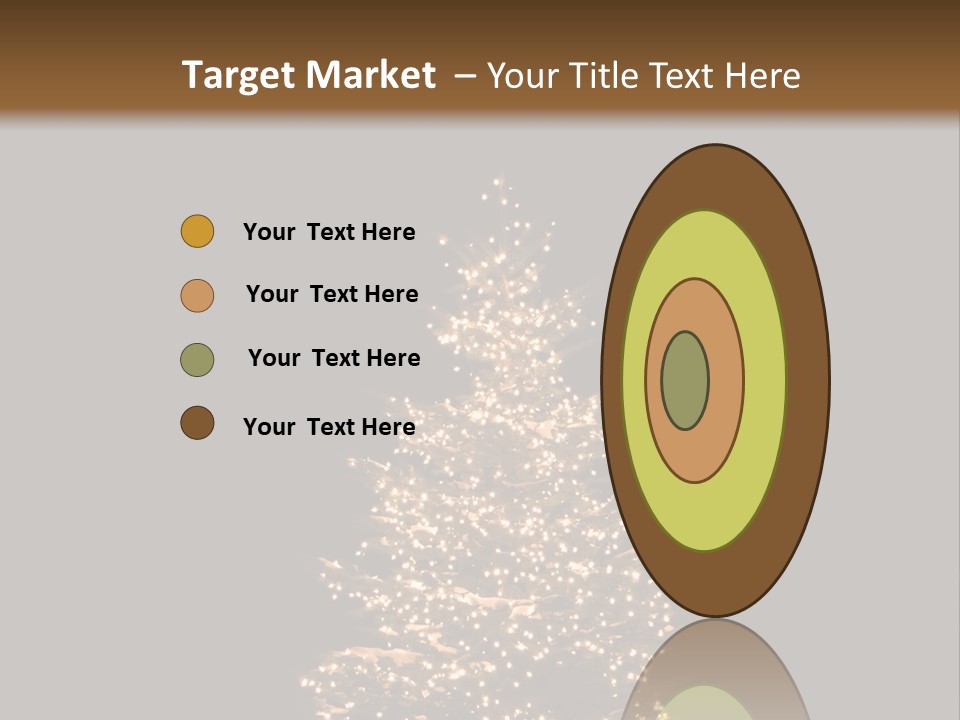 Pine Tree Outside Lit Up With Christmas Lights PowerPoint Template