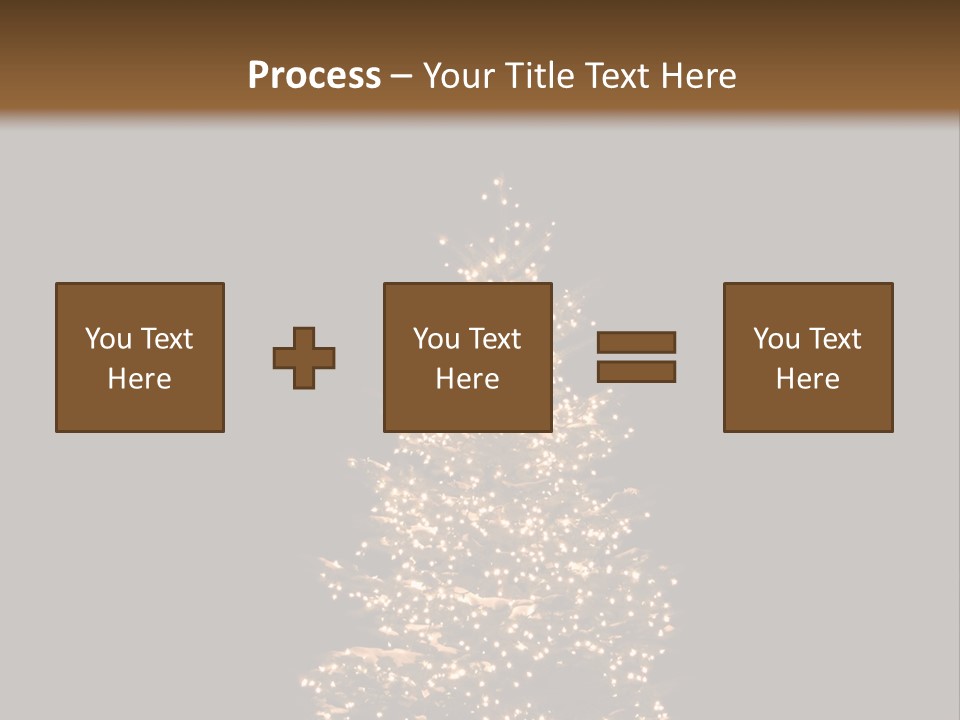Pine Tree Outside Lit Up With Christmas Lights PowerPoint Template