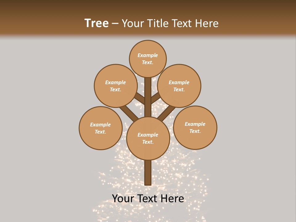 Pine Tree Outside Lit Up With Christmas Lights PowerPoint Template