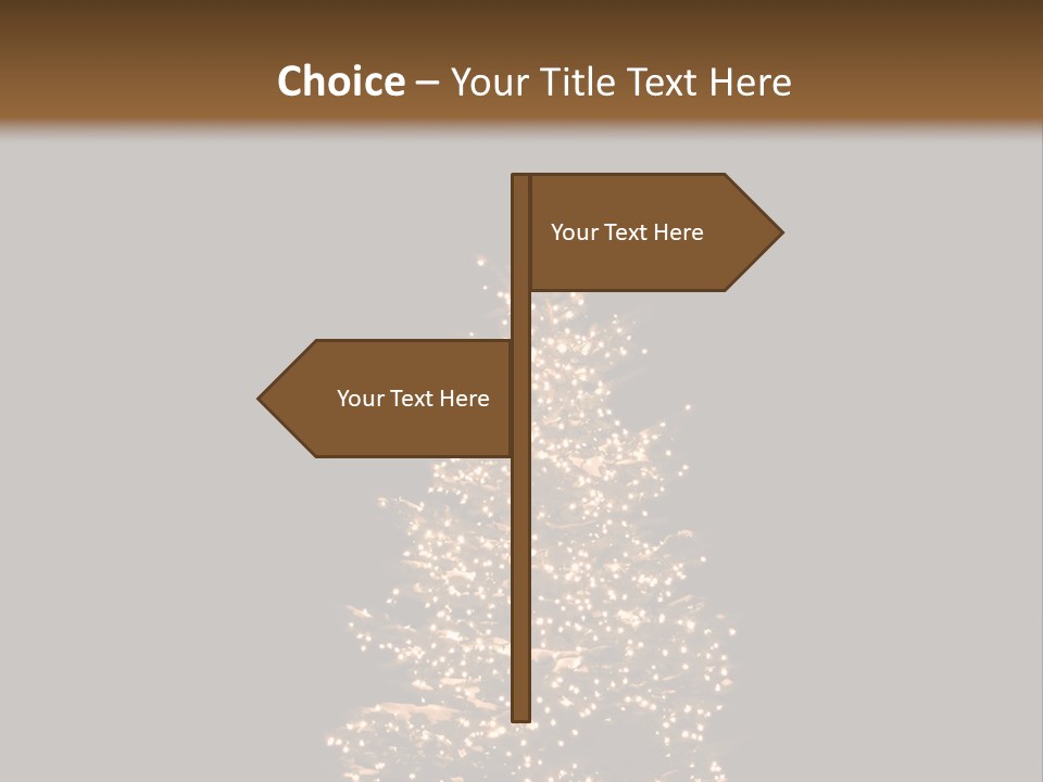 Pine Tree Outside Lit Up With Christmas Lights PowerPoint Template