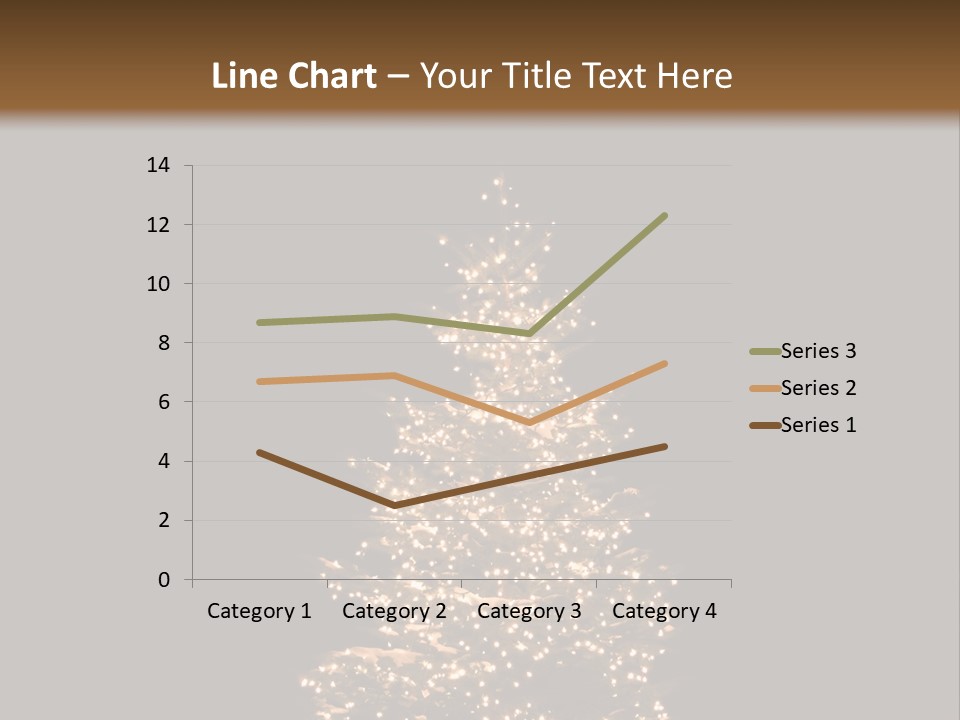 Pine Tree Outside Lit Up With Christmas Lights PowerPoint Template