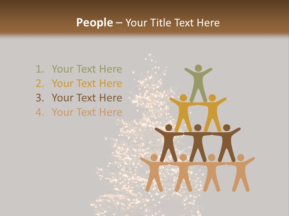 Pine Tree Outside Lit Up With Christmas Lights PowerPoint Template