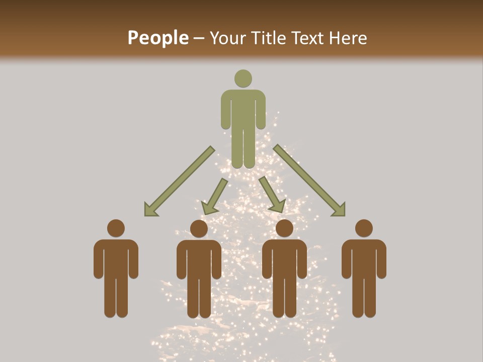 Pine Tree Outside Lit Up With Christmas Lights PowerPoint Template