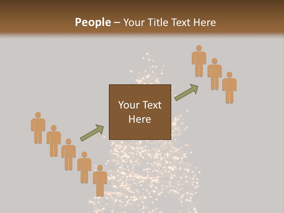 Pine Tree Outside Lit Up With Christmas Lights PowerPoint Template