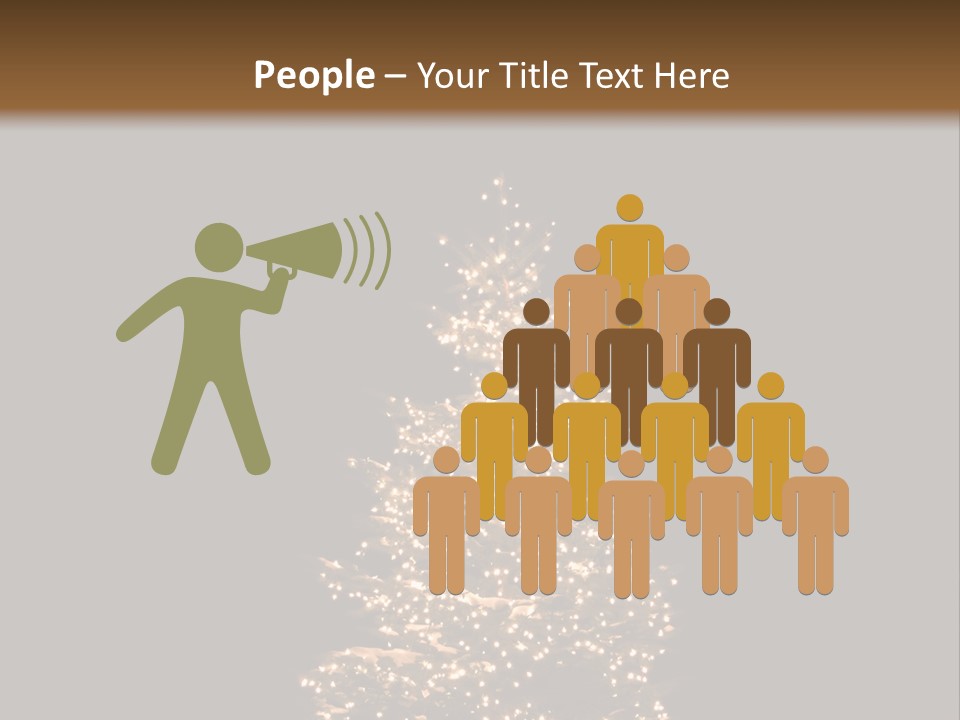 Pine Tree Outside Lit Up With Christmas Lights PowerPoint Template