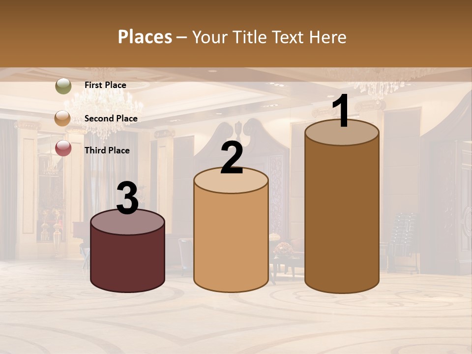 Modern Interior Of A Hall With A Soft Zone PowerPoint Template