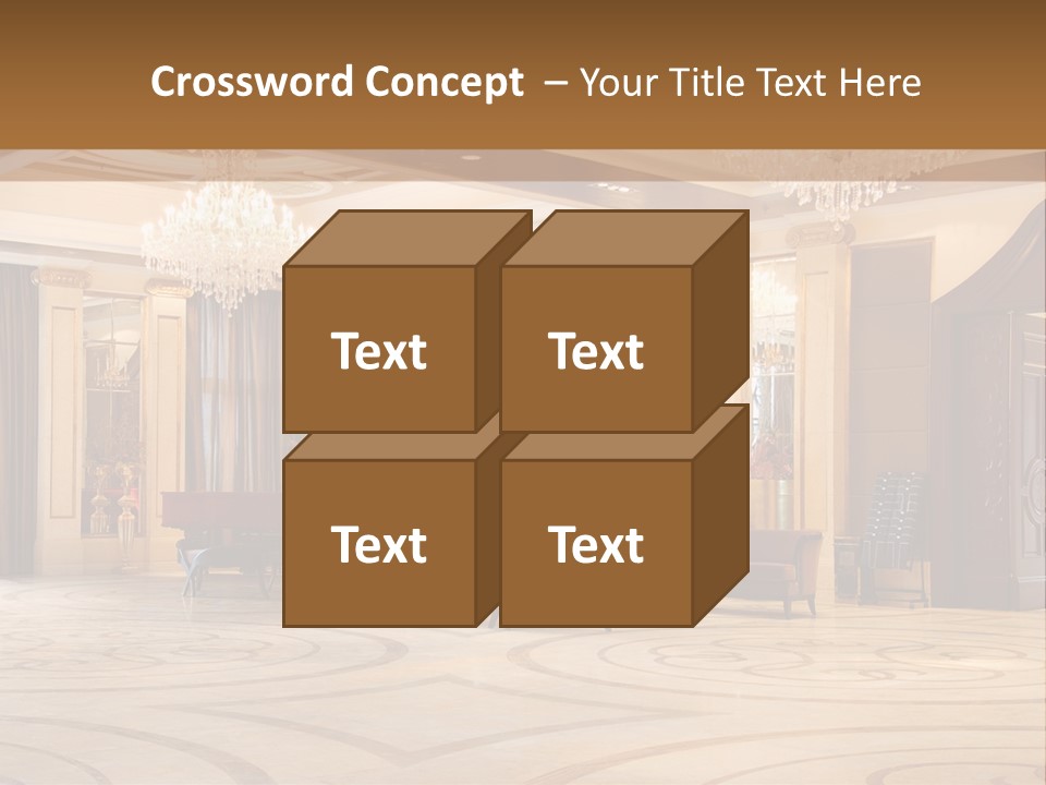 Modern Interior Of A Hall With A Soft Zone PowerPoint Template