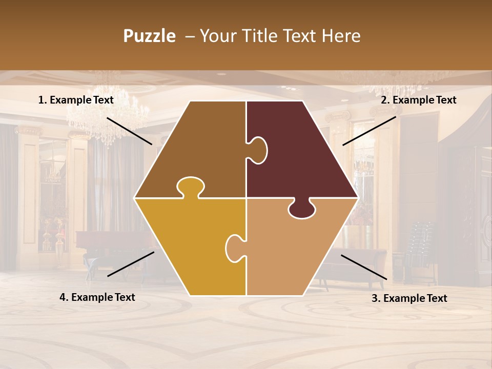 Modern Interior Of A Hall With A Soft Zone PowerPoint Template