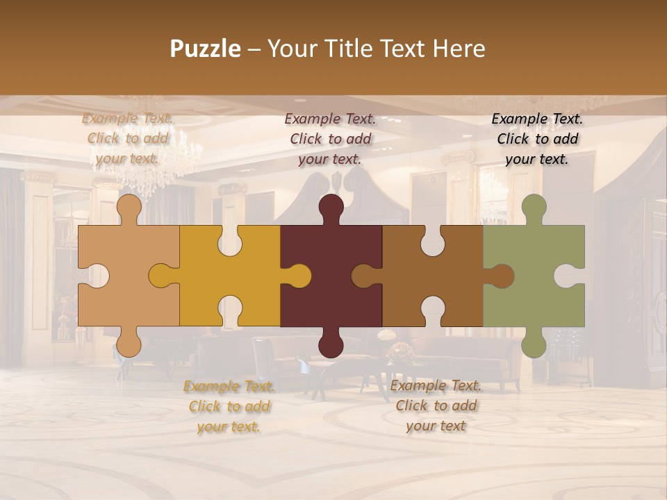 Modern Interior Of A Hall With A Soft Zone PowerPoint Template