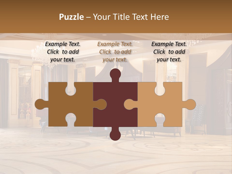 Modern Interior Of A Hall With A Soft Zone PowerPoint Template