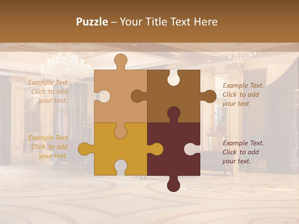 Modern Interior Of A Hall With A Soft Zone PowerPoint Template