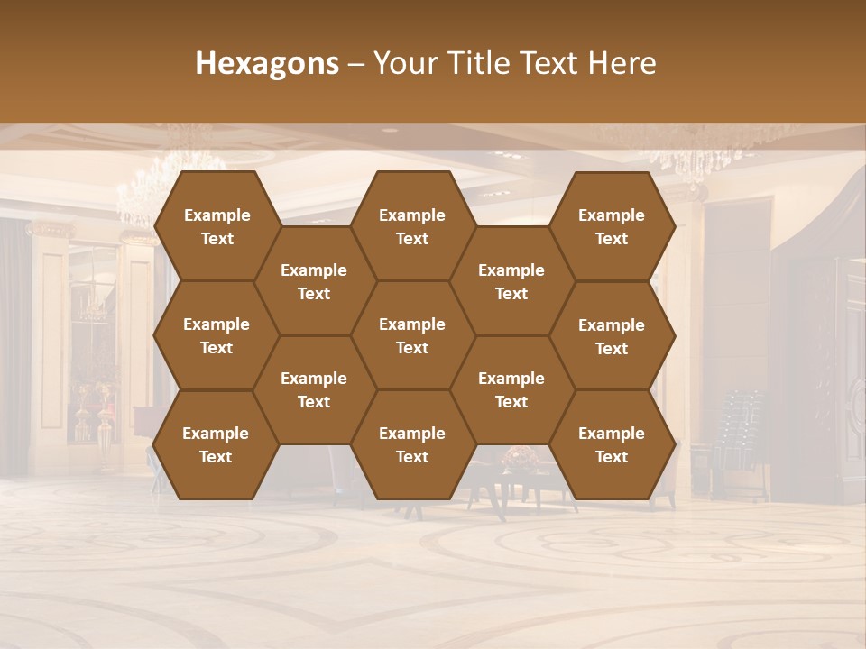 Modern Interior Of A Hall With A Soft Zone PowerPoint Template