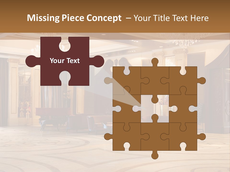 Modern Interior Of A Hall With A Soft Zone PowerPoint Template