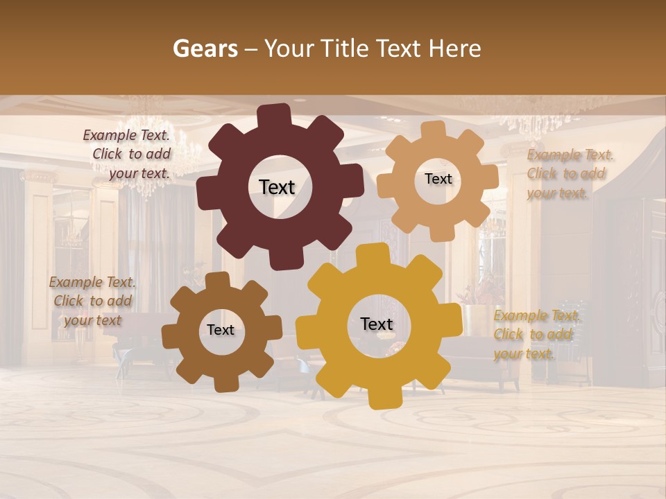 Modern Interior Of A Hall With A Soft Zone PowerPoint Template