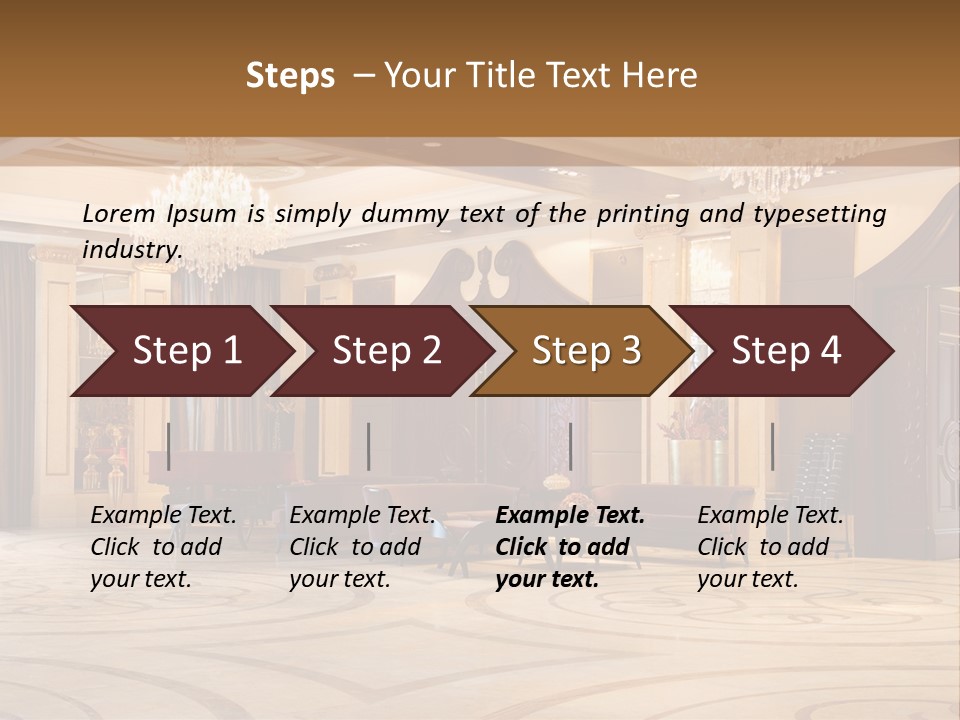 Modern Interior Of A Hall With A Soft Zone PowerPoint Template