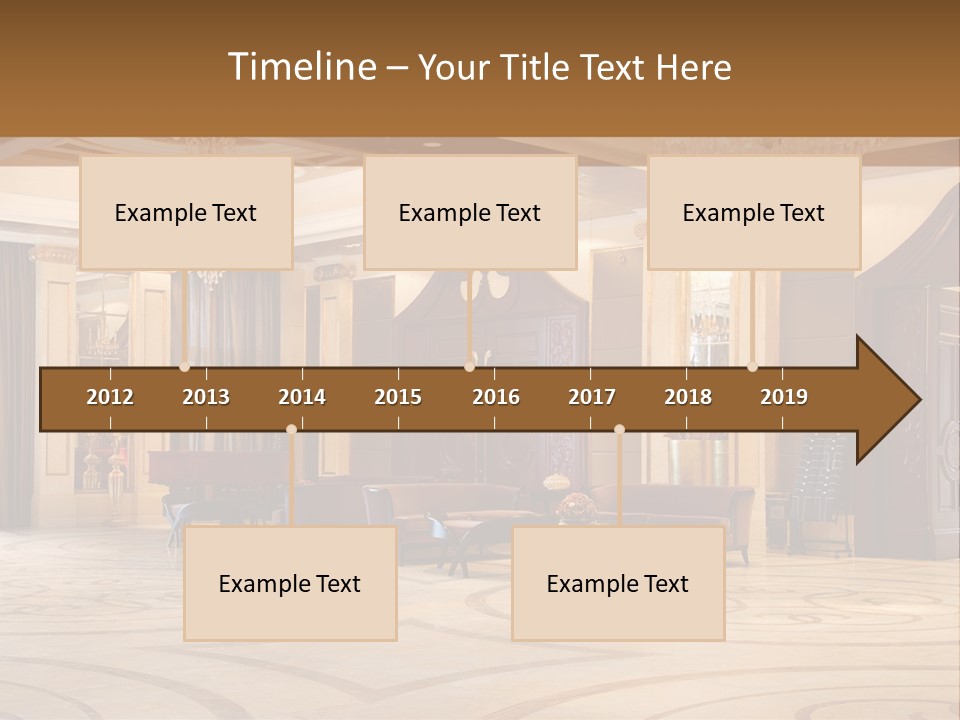 Modern Interior Of A Hall With A Soft Zone PowerPoint Template