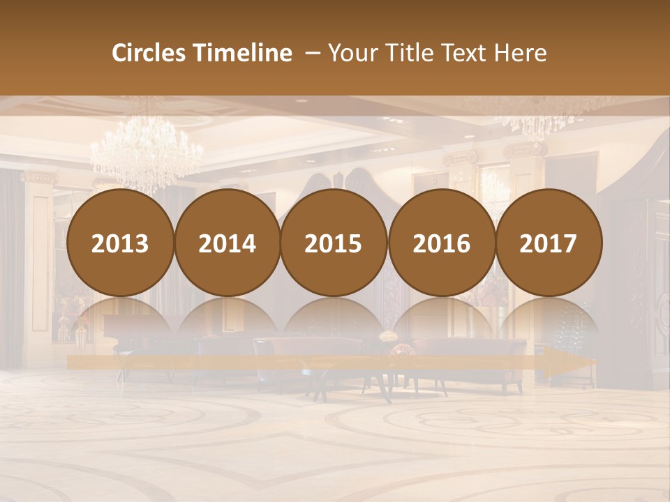 Modern Interior Of A Hall With A Soft Zone PowerPoint Template