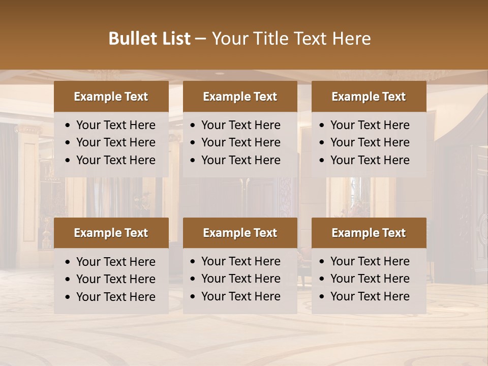 Modern Interior Of A Hall With A Soft Zone PowerPoint Template