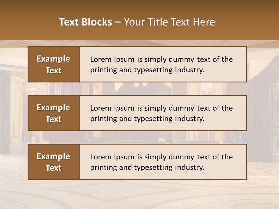Modern Interior Of A Hall With A Soft Zone PowerPoint Template