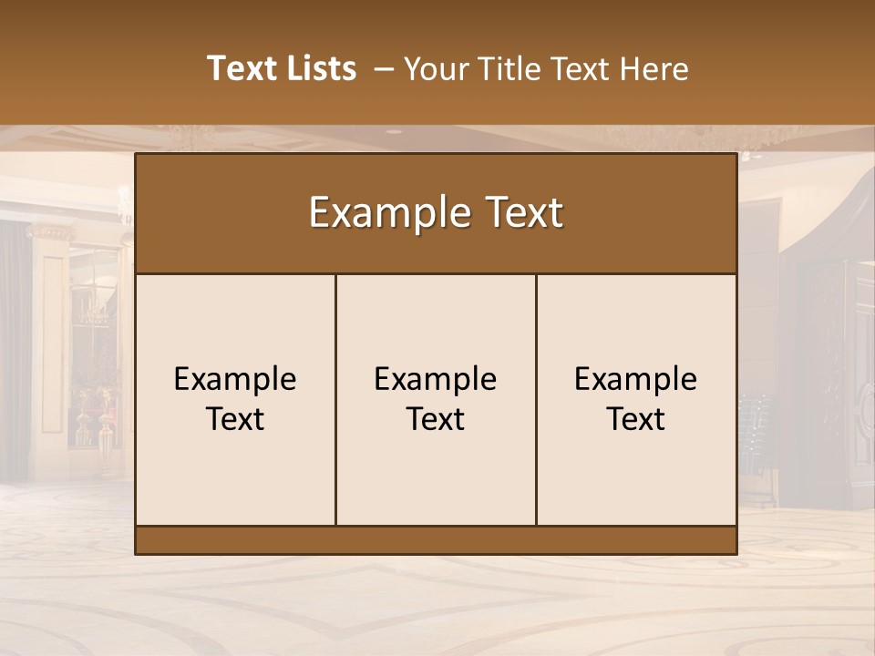 Modern Interior Of A Hall With A Soft Zone PowerPoint Template
