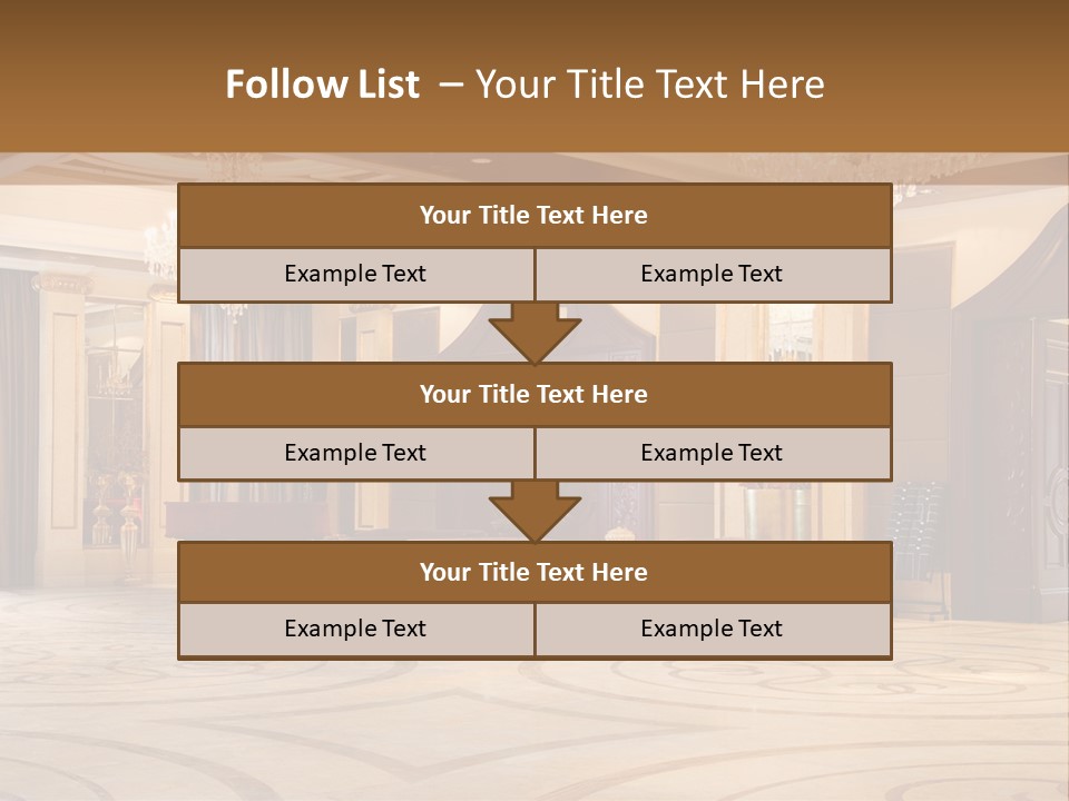 Modern Interior Of A Hall With A Soft Zone PowerPoint Template