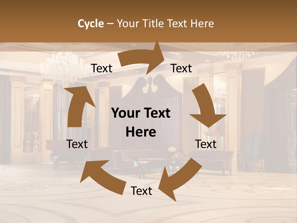 Modern Interior Of A Hall With A Soft Zone PowerPoint Template