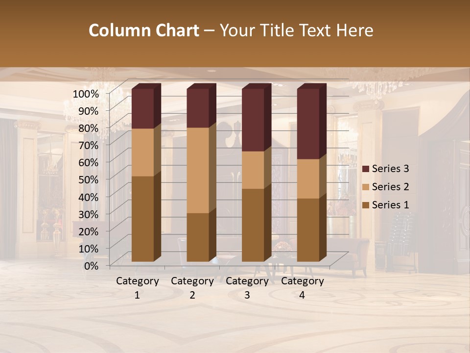 Modern Interior Of A Hall With A Soft Zone PowerPoint Template