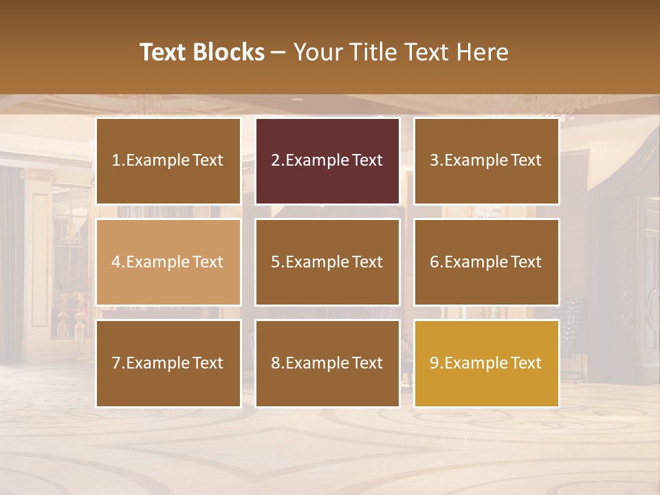 Modern Interior Of A Hall With A Soft Zone PowerPoint Template