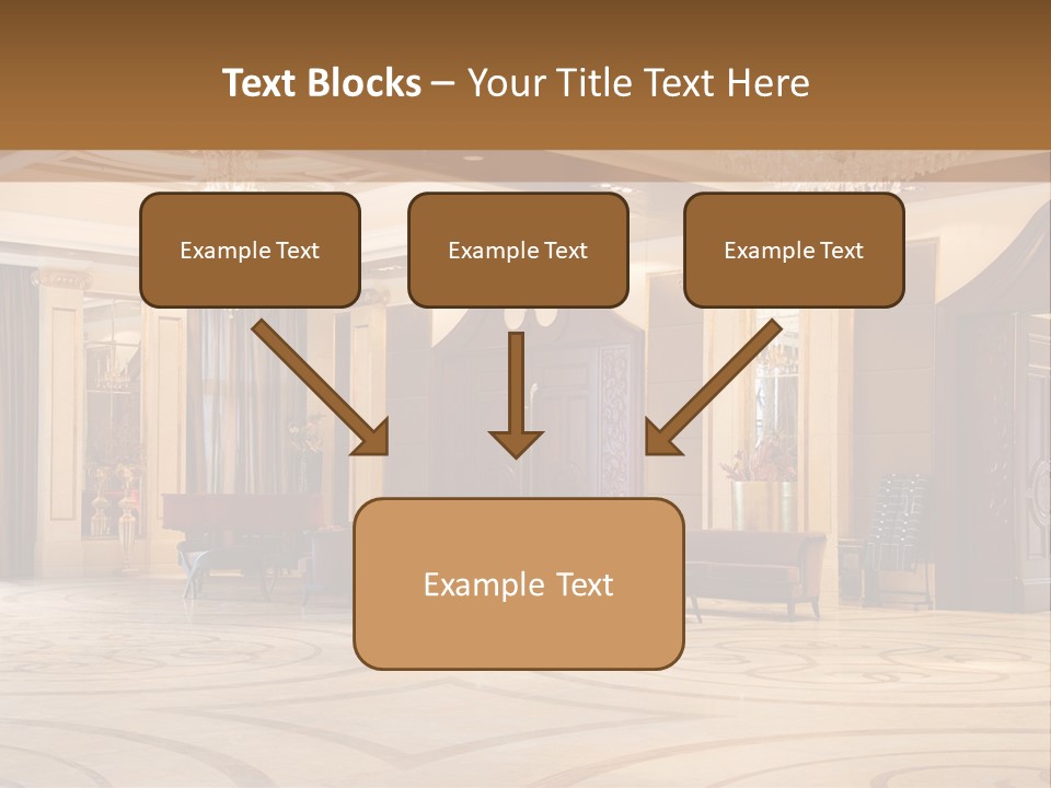 Modern Interior Of A Hall With A Soft Zone PowerPoint Template