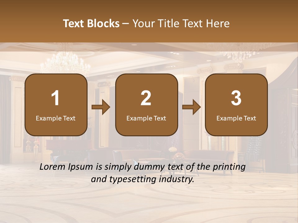 Modern Interior Of A Hall With A Soft Zone PowerPoint Template