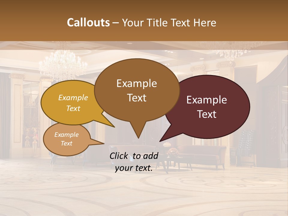 Modern Interior Of A Hall With A Soft Zone PowerPoint Template