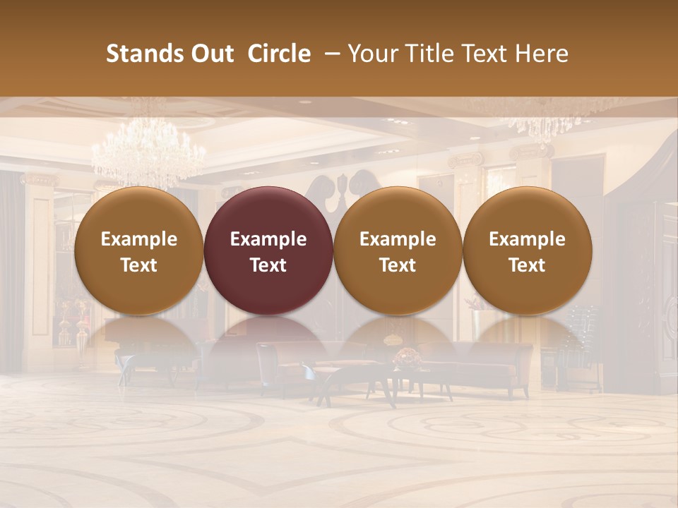 Modern Interior Of A Hall With A Soft Zone PowerPoint Template